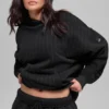 Sudadera con capucha de rayas finas - Rayas finas negras