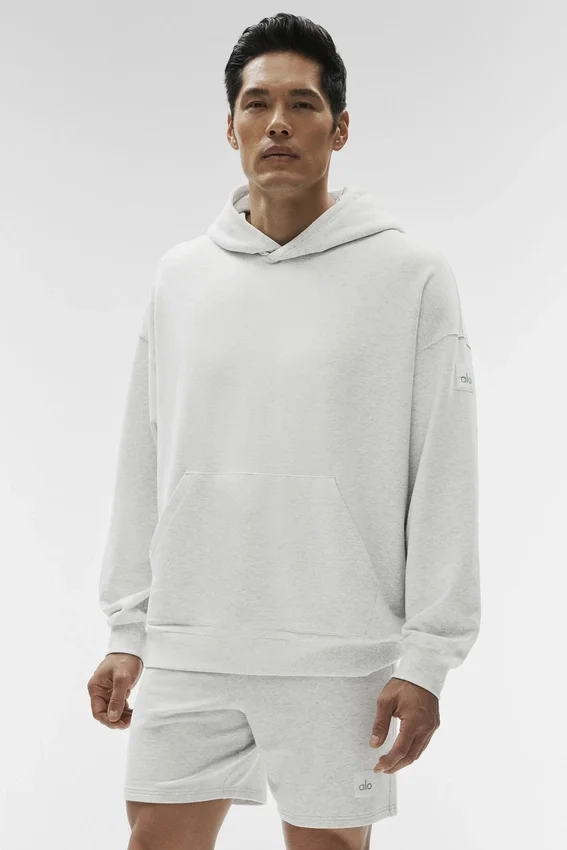 Sudadera con capucha Double Take - Blanco jaspeado