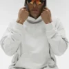 Sudadera con capucha Double Take - Blanco jaspeado