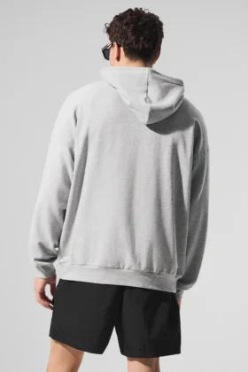 Sudadera con capucha Double Take – Gris jaspeado deportivo
