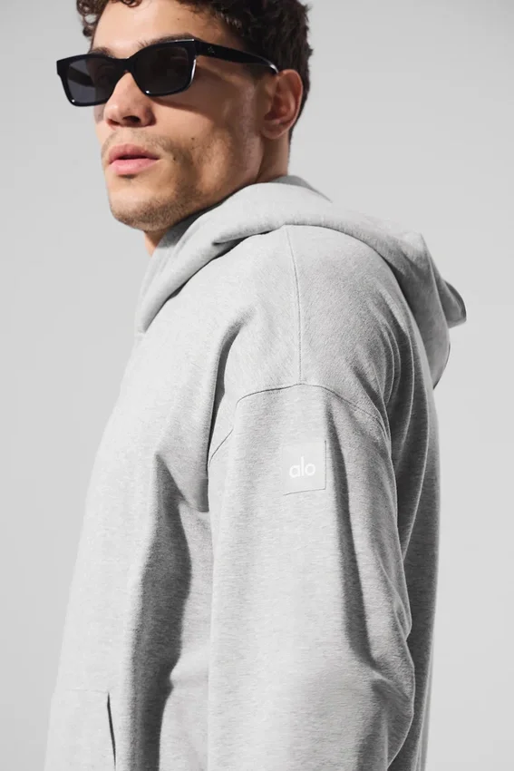 Sudadera con capucha Double Take - Gris jaspeado deportivo