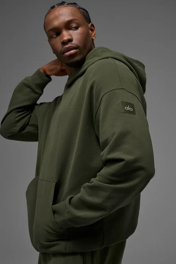 Sudadera con capucha Double Take - Verde oliva