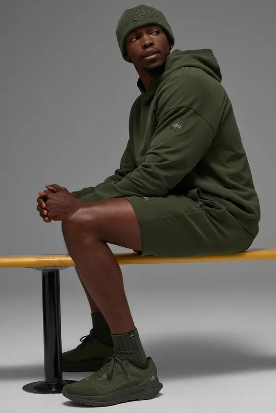 Sudadera con capucha Double Take - Verde oliva