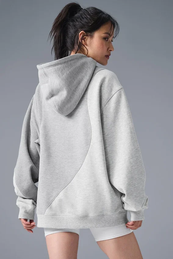 Sudadera con capucha Make Waves - Gris jaspeado deportivo tonal