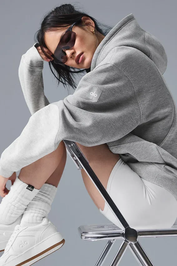 Sudadera con capucha Make Waves - Gris jaspeado deportivo tonal