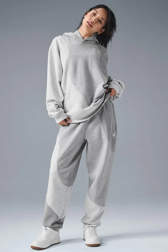 Sudadera con capucha Make Waves - Gris jaspeado deportivo tonal