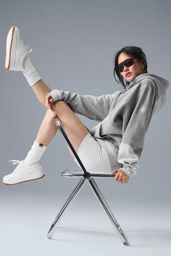 Sudadera con capucha Make Waves - Gris jaspeado deportivo tonal