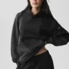 Sudadera con capucha «Make Waves» - Negro vintage tonal