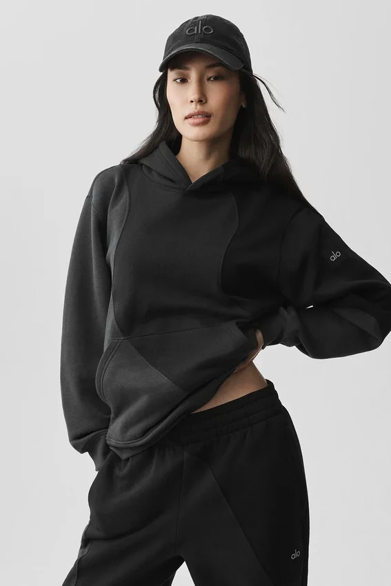 Sudadera con capucha «Make Waves» - Negro vintage tonal