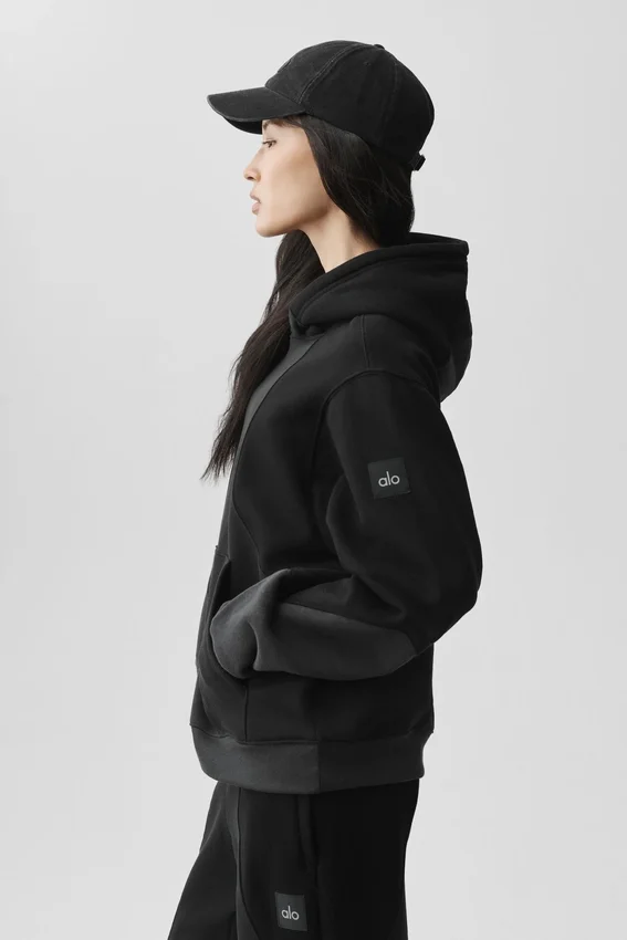 Sudadera con capucha «Make Waves» - Negro vintage tonal