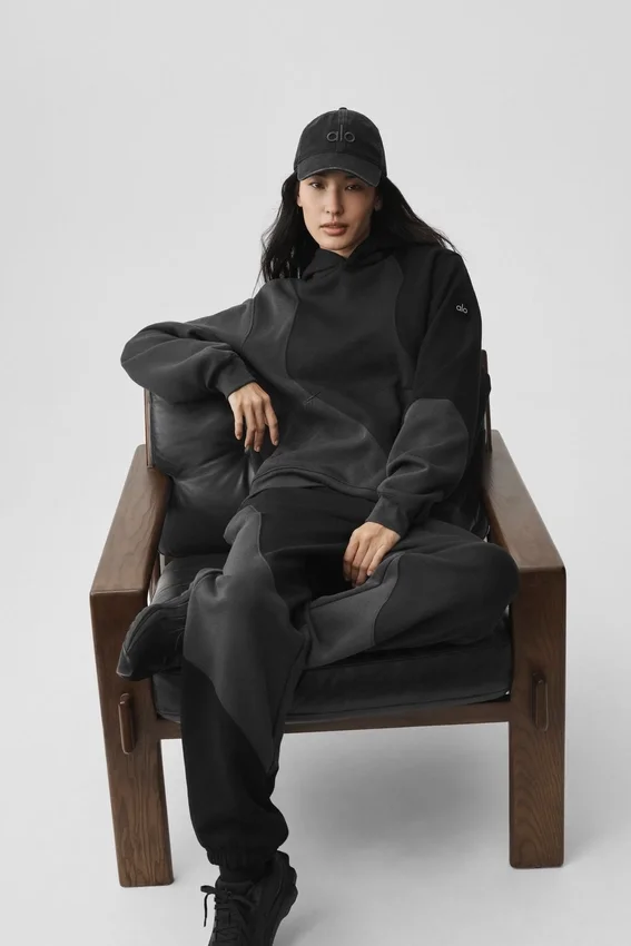 Sudadera con capucha «Make Waves» - Negro vintage tonal