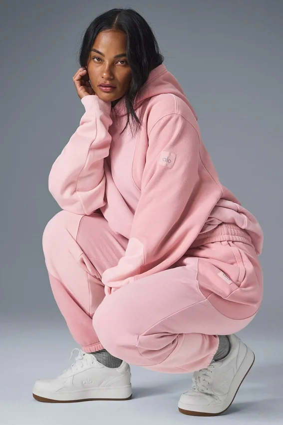 Sudadera con capucha «Make Waves» - Rosa atardecer tonal