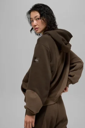 Sudadera con capucha «Make Waves» — Tonalidad espresso