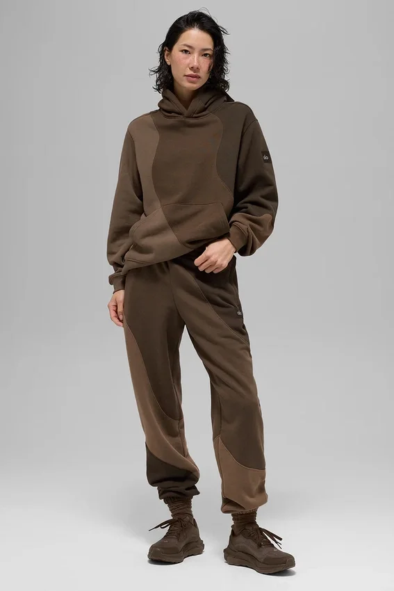 Sudadera con capucha «Make Waves» — Tonalidad espresso
