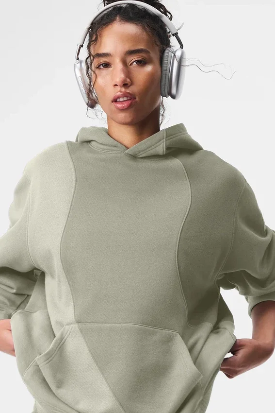 Sudadera con capucha «Make Waves» - Tonalidad piedra caliza