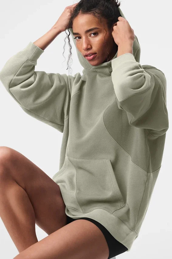 Sudadera con capucha «Make Waves» - Tonalidad piedra caliza