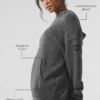 Sudadera con capucha «New Class» de lana y cachemira - Gris platino