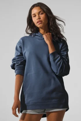 Sudadera con capucha Renown de tejido grueso - Bluestone
