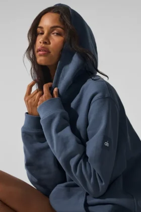 Sudadera con capucha Renown de tejido grueso – Bluestone