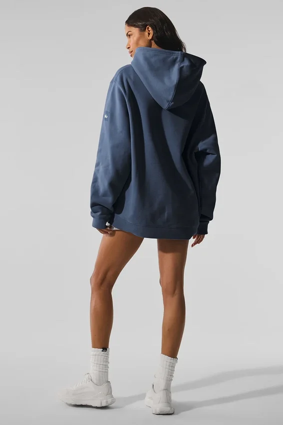 Sudadera con capucha Renown de tejido grueso - Bluestone