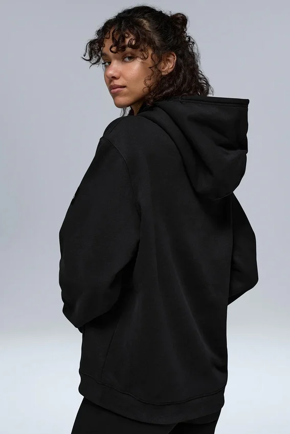 Sudadera con capucha Renown de tejido grueso - Negro