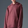 Sudadera con capucha Renown de tejido grueso - Trufa burdeos