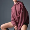Sudadera con capucha Renown de tejido grueso - Trufa burdeos