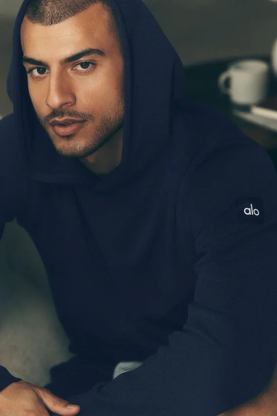 Sudadera con capucha Waffle Lounge - Azul marino