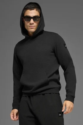 Sudadera con capucha Waffle Lounge - Negro