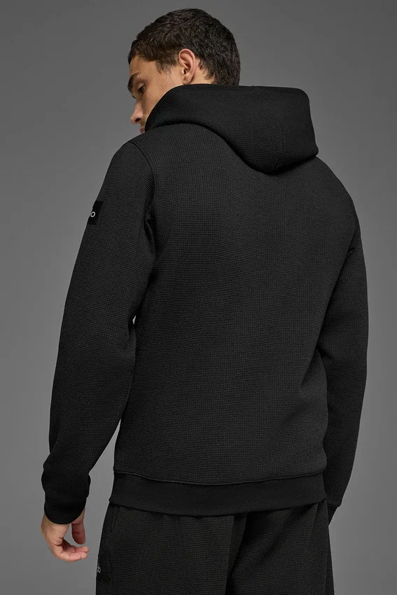 Sudadera con capucha Waffle Lounge - Negro