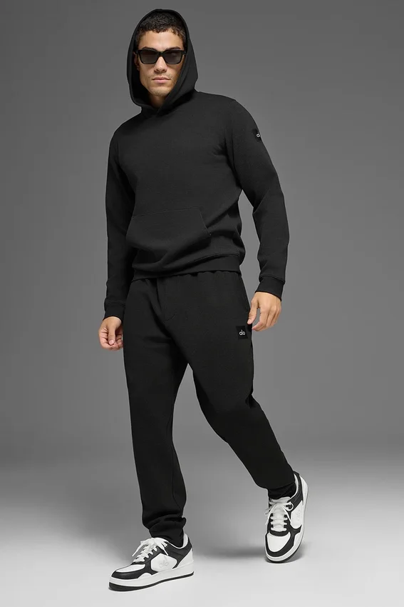 Sudadera con capucha Waffle Lounge - Negro