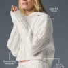 Sudadera con capucha «Winter Bliss» de punto trenzado - Marfil