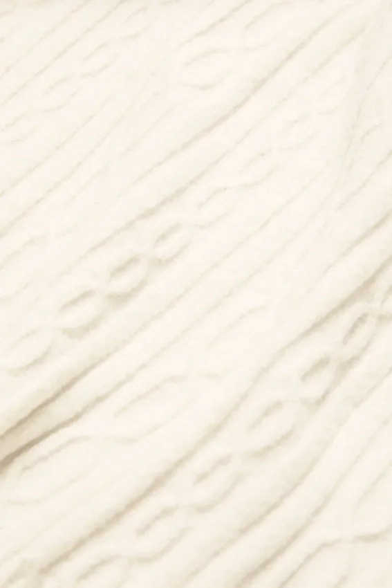 Pantalones Winter Bliss de punto trenzado - Marfil