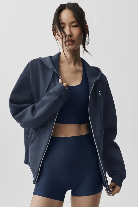 Sudadera con capucha y cremallera completa Accolade - Azul marino