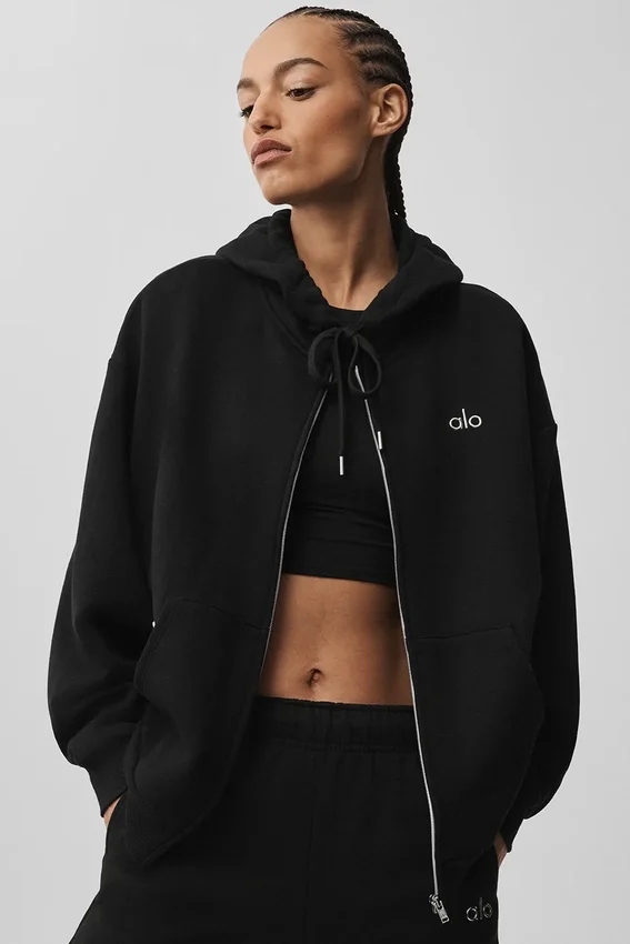 Sudadera con capucha y cremallera completa Accolade - Negro