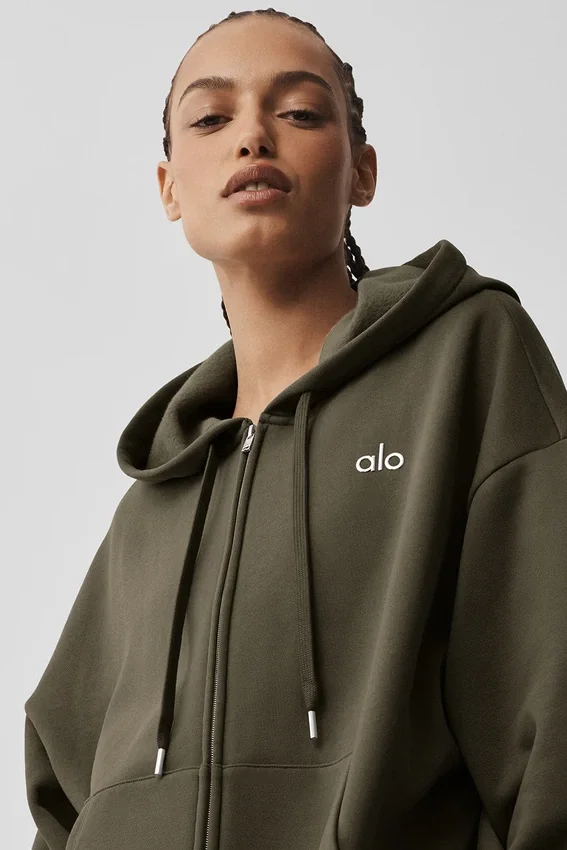 Sudadera con capucha y cremallera completa Accolade - Olive Tree