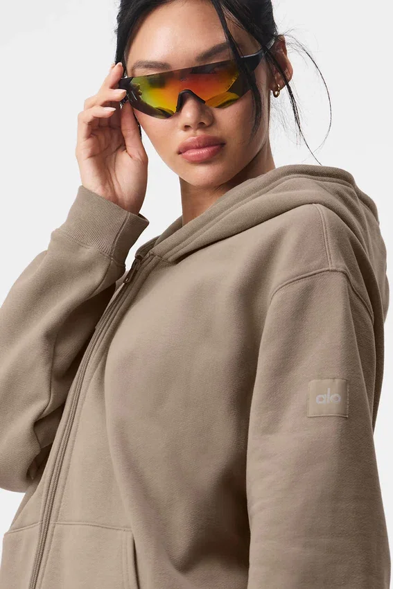 Sudadera con capucha y cremallera completa Renown - Gravel