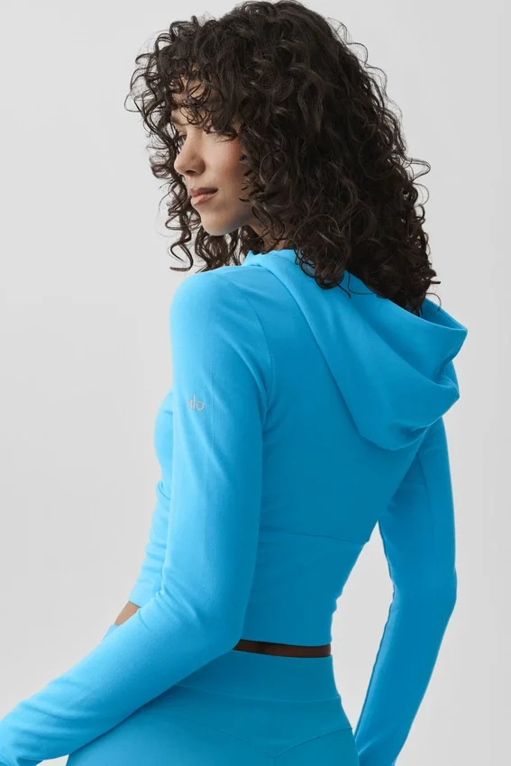 Sudadera con capucha y cremallera completa Sway - Azul celeste
