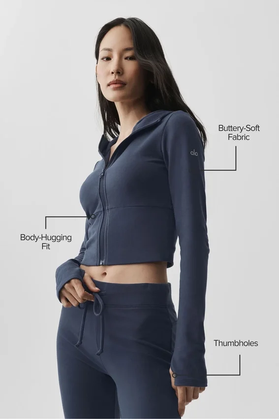 Sudadera con capucha y cremallera completa Sway - Azul marino