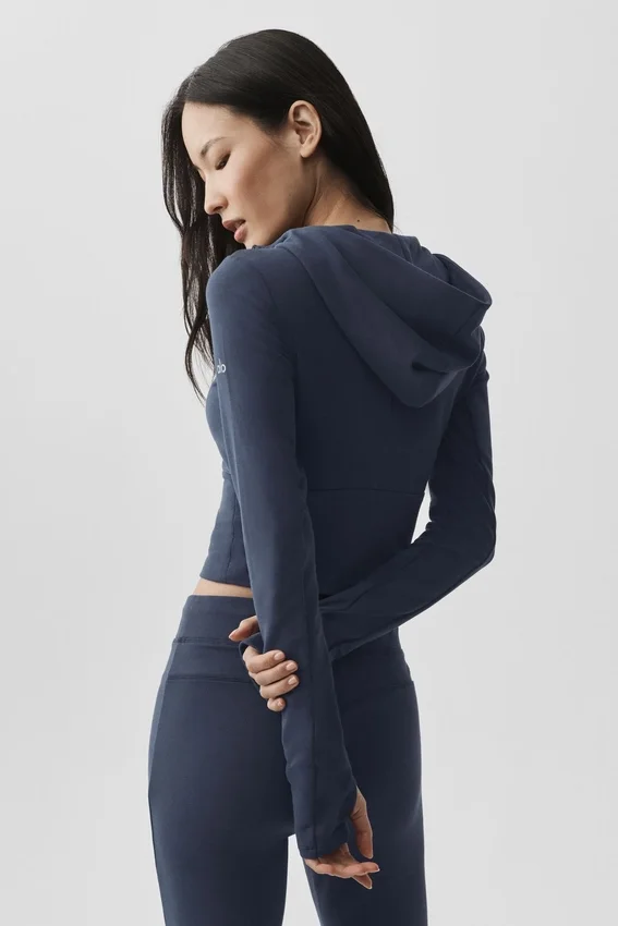 Sudadera con capucha y cremallera completa Sway - Azul marino