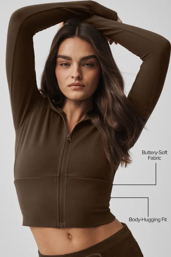Sudadera con capucha y cremallera completa Sway - Espresso