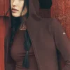 Sudadera con capucha y cremallera completa Sway - Marrón piedra