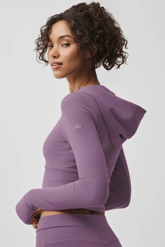 Sudadera con capucha y cremallera completa Sway - Plum Kiss
