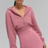 Sudadera con capucha y cremallera «Sweet Escape» - Rosa silvestre