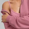 Sudadera con capucha y cremallera «Sweet Escape» - Rosa silvestre