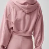 Sudadera con capucha y cremallera «Sweet Escape» - Rosa vintage