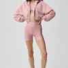 Sudadera con capucha y cremallera «Sweet Escape» - Rosa vintage