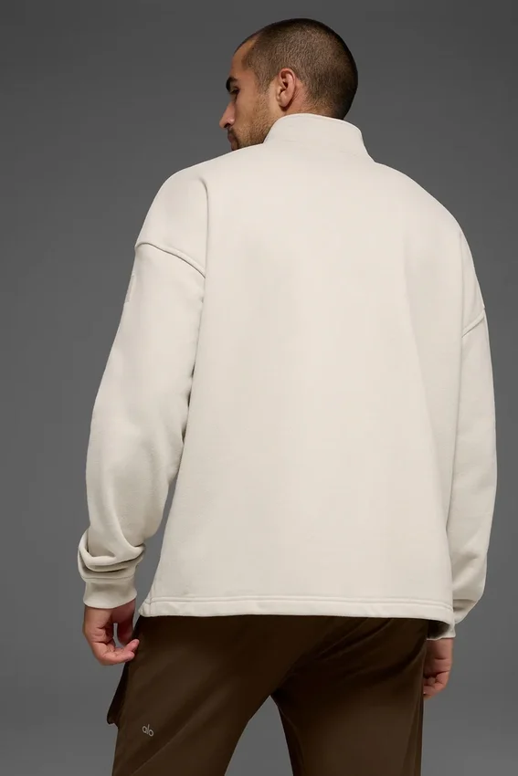 Sudadera con cremallera de 1/4 de Renown Heavy Weight - Hueso