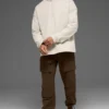 Sudadera con cremallera de 1/4 de Renown Heavy Weight - Hueso