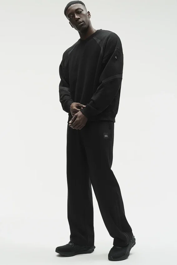 Sudadera de cuello redondo Field — Negro